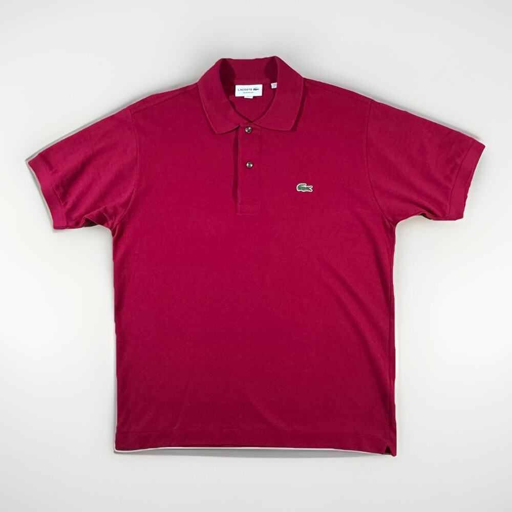 Lacoste Men’s Classic Fit Deep Red Short Sleeve Polo Shirt Size US M/FR 4